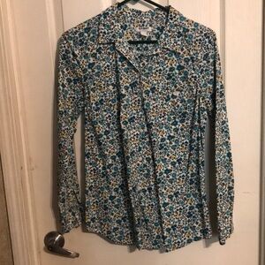 Floral Long Sleeve Button-Up Shirt